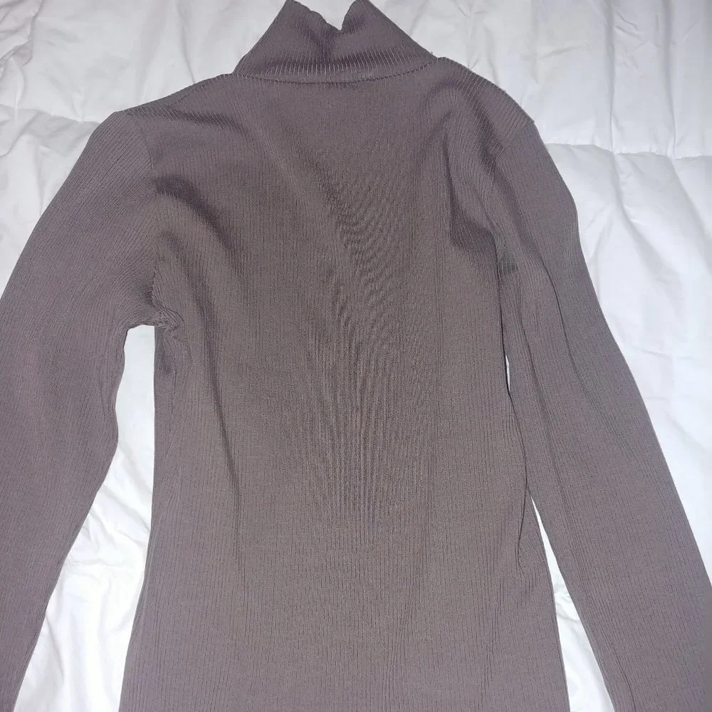 NEW Lett brand mocha mock turtleneck - Picture 4 of 8